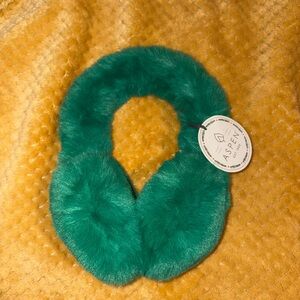 Aspen Green Furry Earmuffs